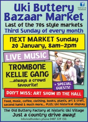 Sunday, January 20 'TROMBONE KELLIE GANG' Uki Market
