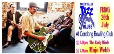 In support of the Tweed Valley Jazz & Blues Club, Friday, July 26, 2019: Tweed Valley Jazz & Blues Club